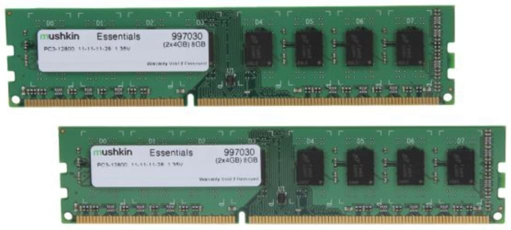 Mushkin Essentials 8GB Kit DDR3 PC3-12800 CL11 (997030)